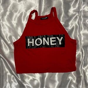 “Honey” red crop top #croptop #shirts #summershirts #summer